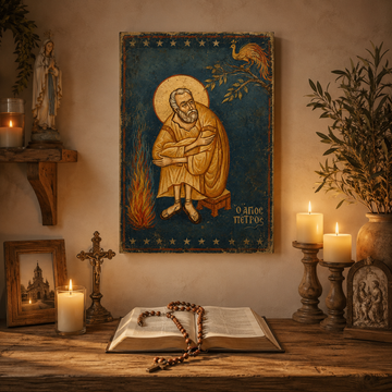 Saint Peter’s Repentance Canvas Print, Matthew 26:75 “He Wept Bitterly”, Catholic Home Decor