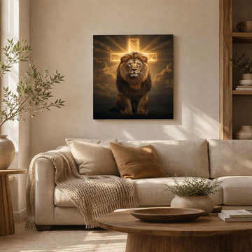 Lion of Judah Canvas Print, Lion of Judah Christian Wall Art, Faith Decor Gift