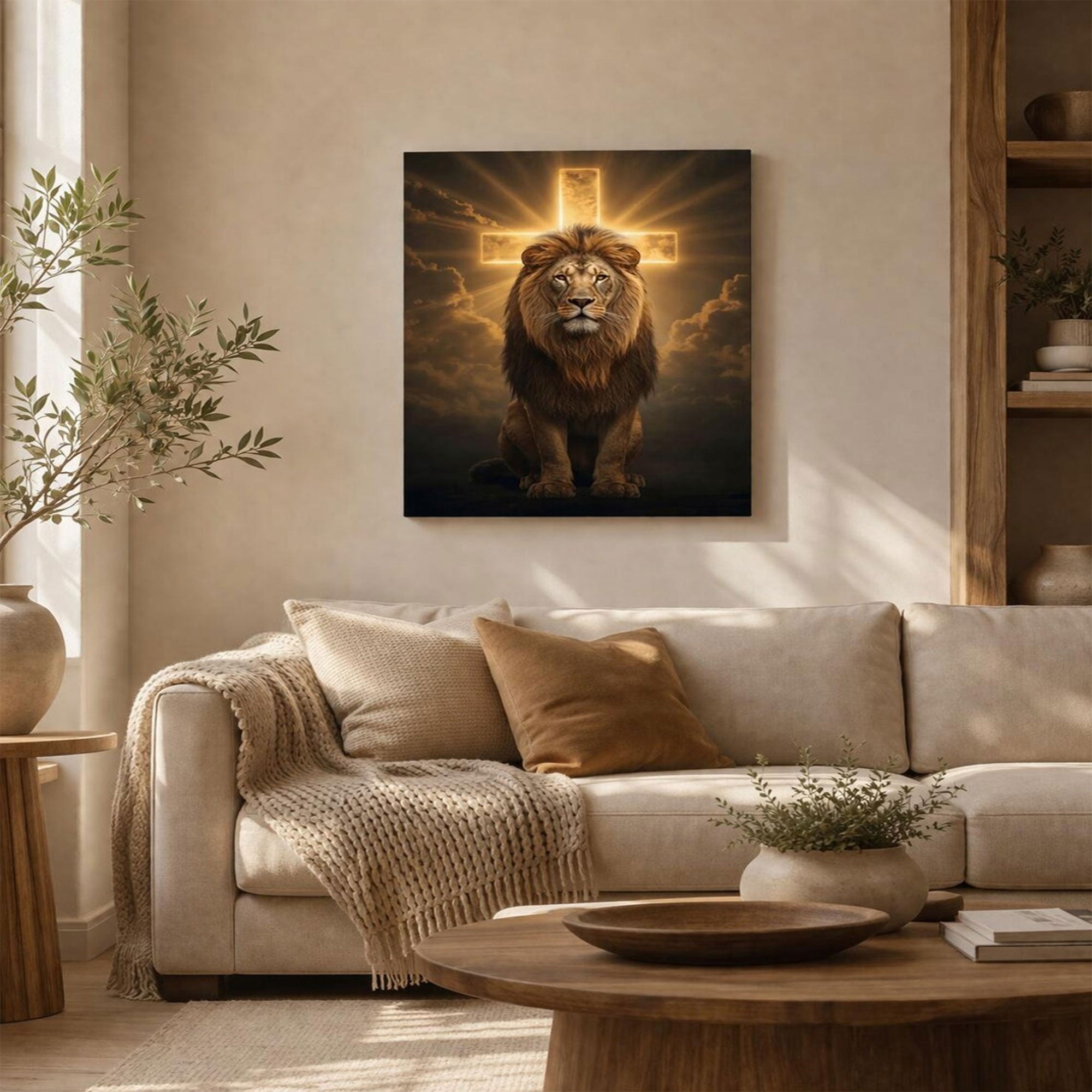 Lion of Judah Canvas Print, Lion of Judah Christian Wall Art, Faith Decor Gift