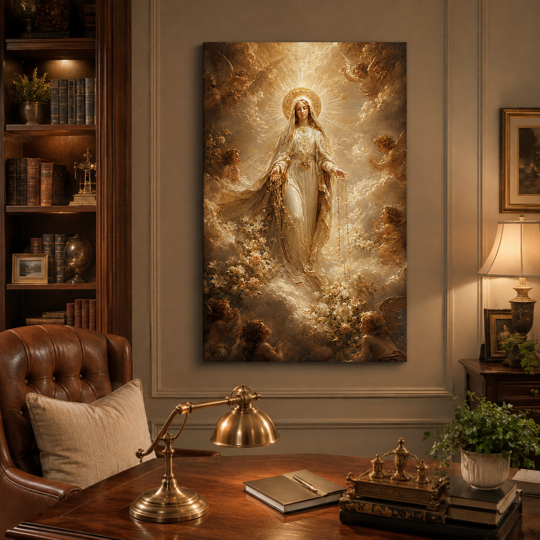 Grace For Family Gatherings - Our Lady of the Rosary Canvas Print