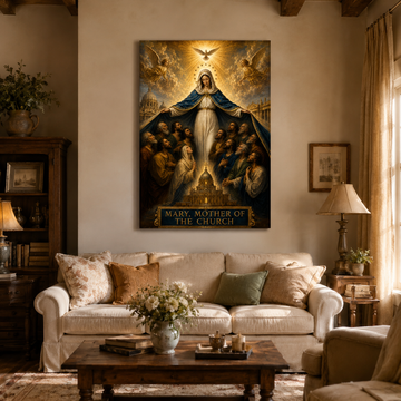 Mary Mother of The Church Canvas Print - Protector of All Believers
