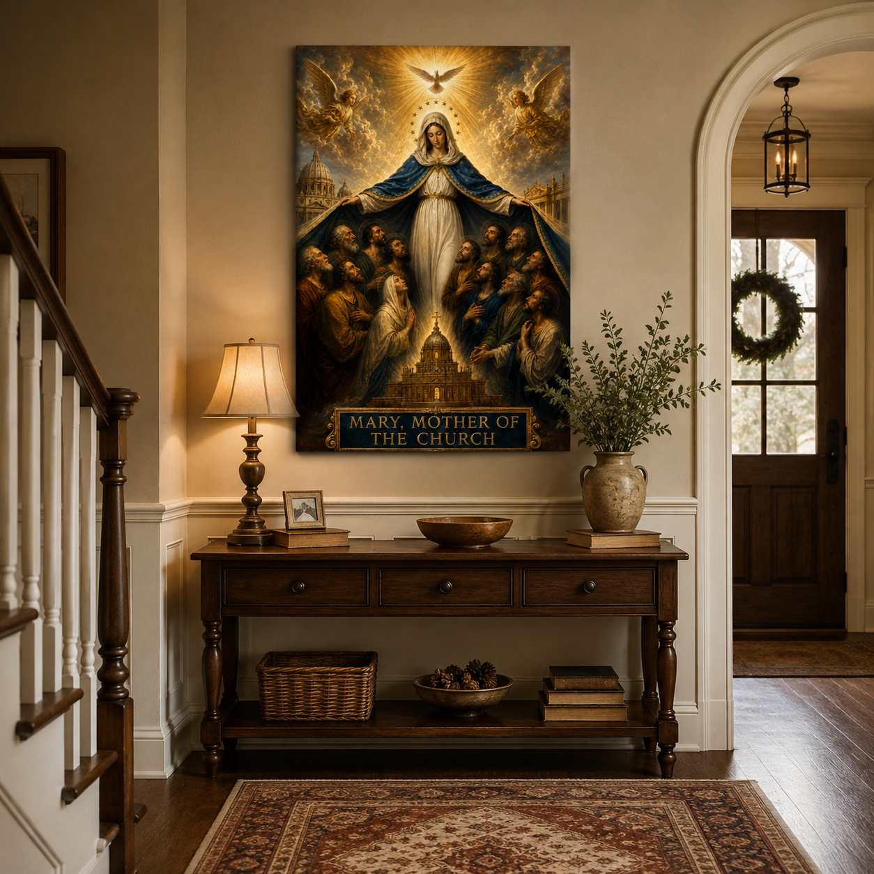 Mary Mother of The Church Canvas Print - Protector of All Believers
