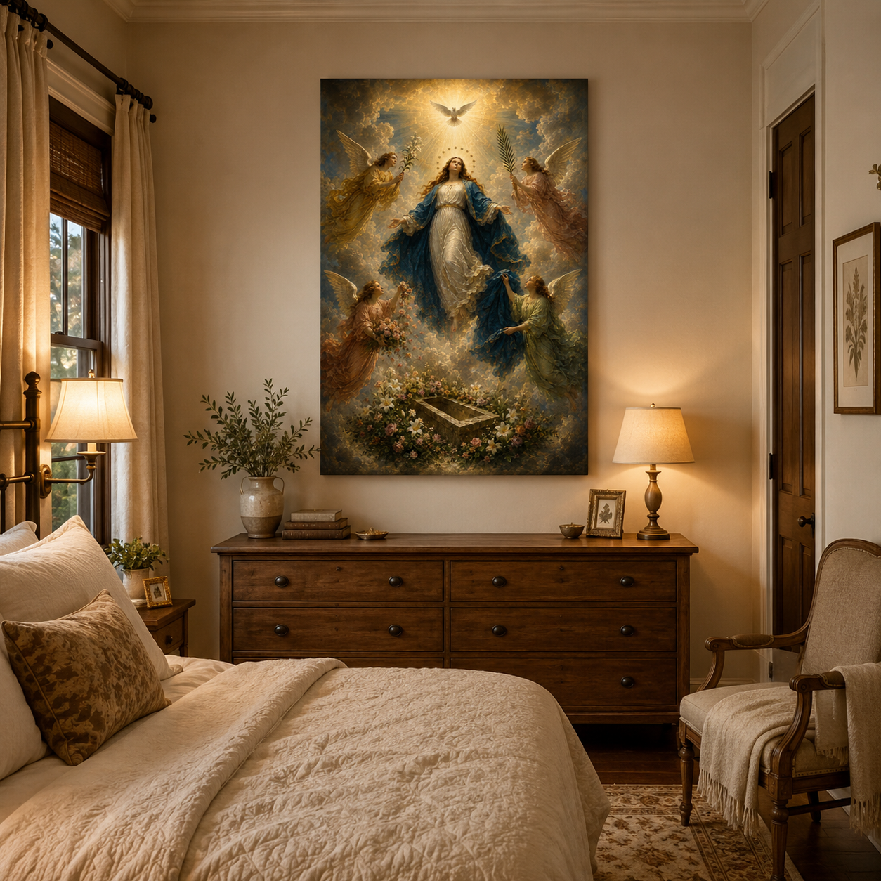 Large Assumption of Mary Canvas Print - Perfect Prayer Corner Art