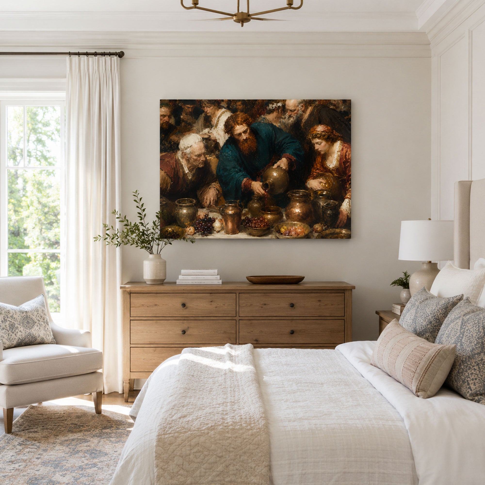 Wedding at Cana Miracle Canvas Print, Christian Home Decor