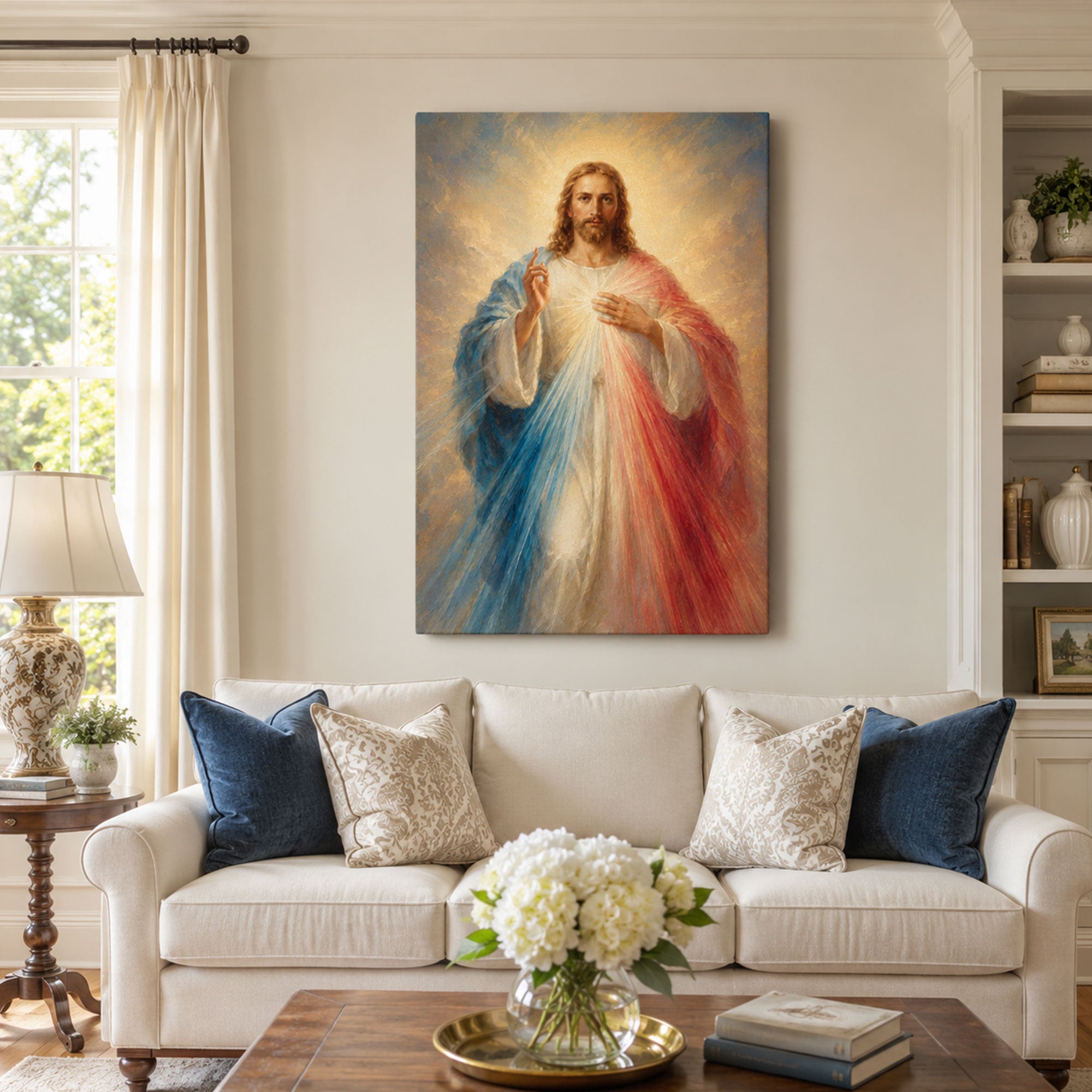 Divine Mercy Jesus Canvas Print, Catholic Home Decor