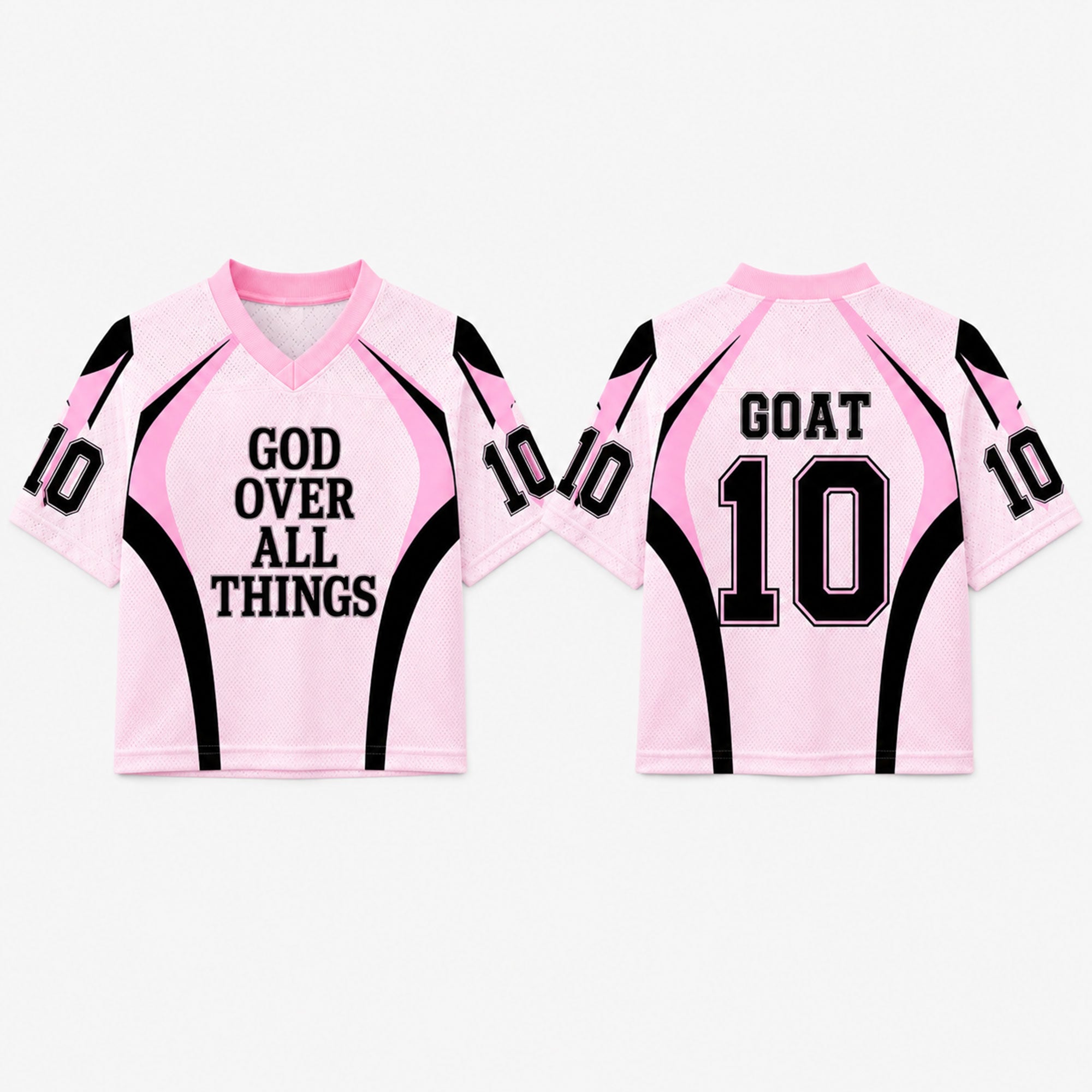 God Over All Things No. 10 Mesh Jersey, Christian Faith Apparel