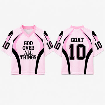 God Over All Things No. 10 Mesh Jersey, Christian Faith Apparel