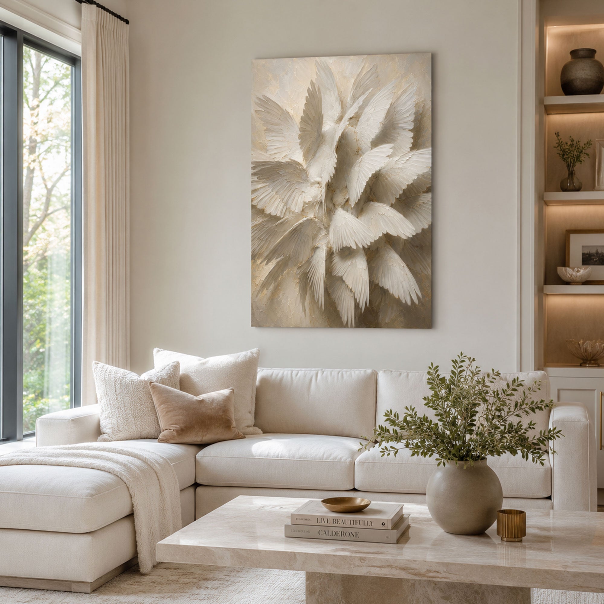 Holy Spirit Doves Canvas Print, Christian Wall Decor, Peace and Faith Gift