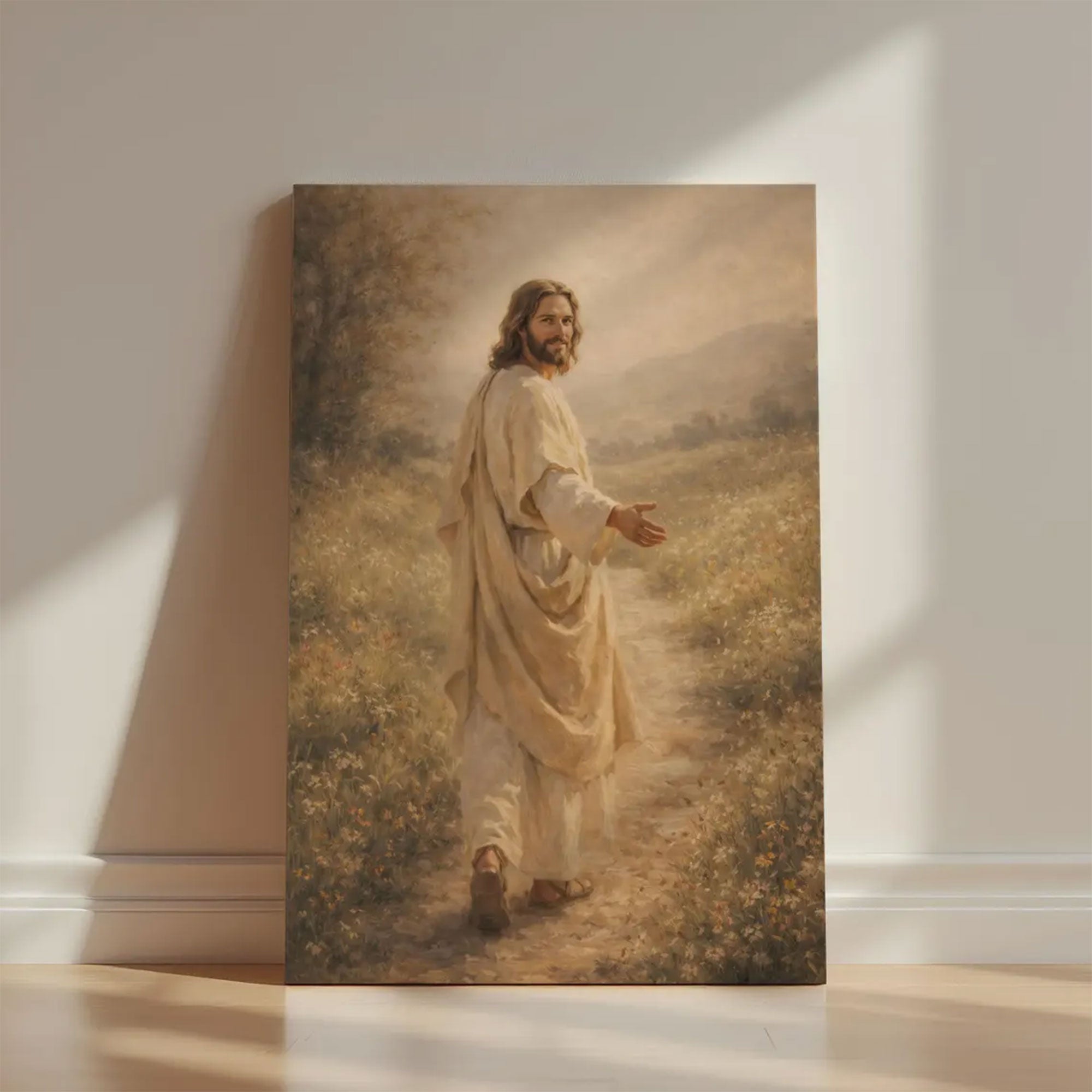 Follow Jesus Artwork, Christian Canvas Wall Decor, Faith Inspired Gift