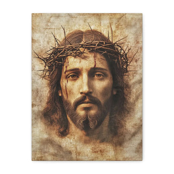 Holy Face of Jesus Canvas Print, Sacred Heart Catholic Wall Art, Christian Religious Decor, Devotional Faith Artwork, Inspirational Spiritual Gift