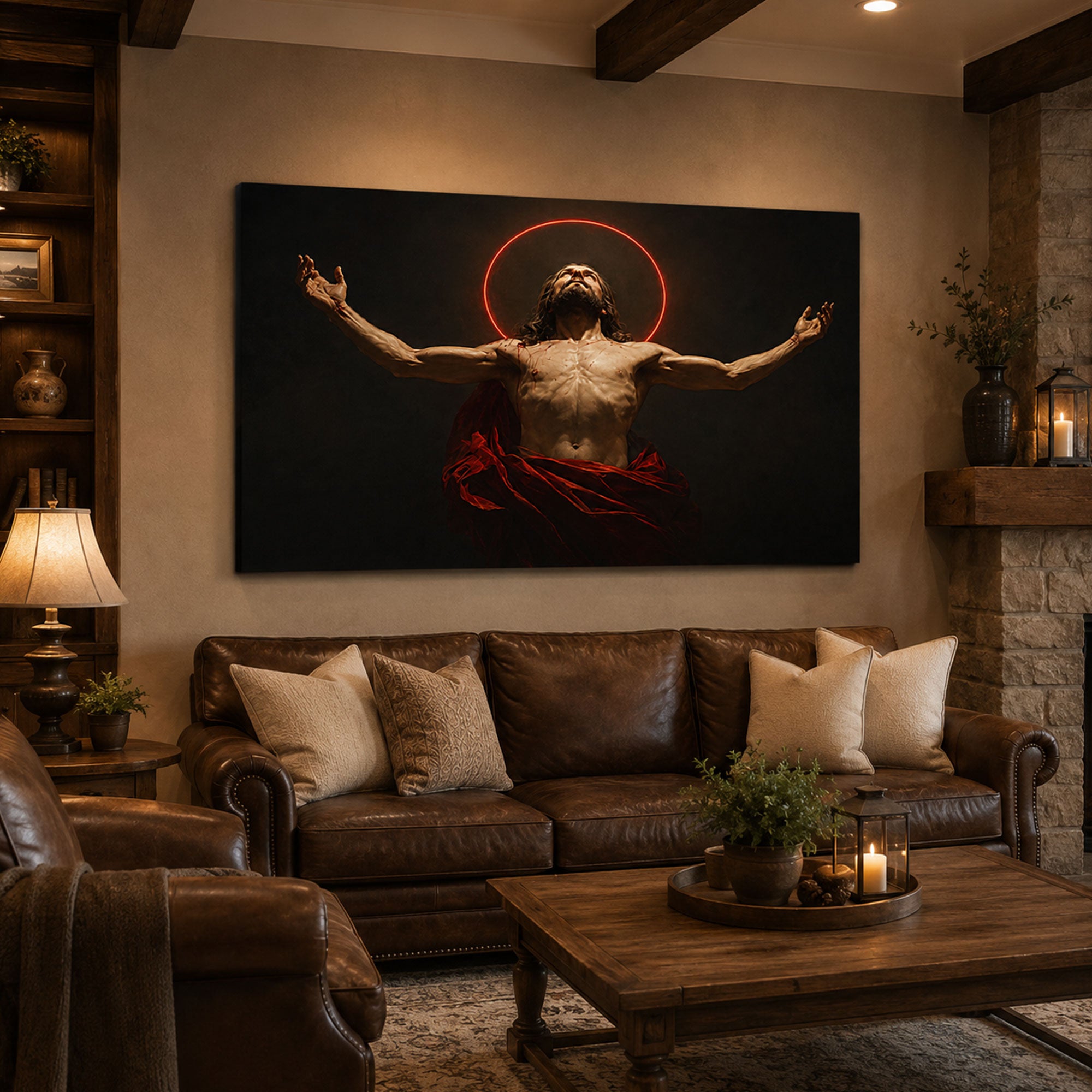 Jesus Christ the King Canvas Print, Christian Wall Decor, Religious Gift for Home