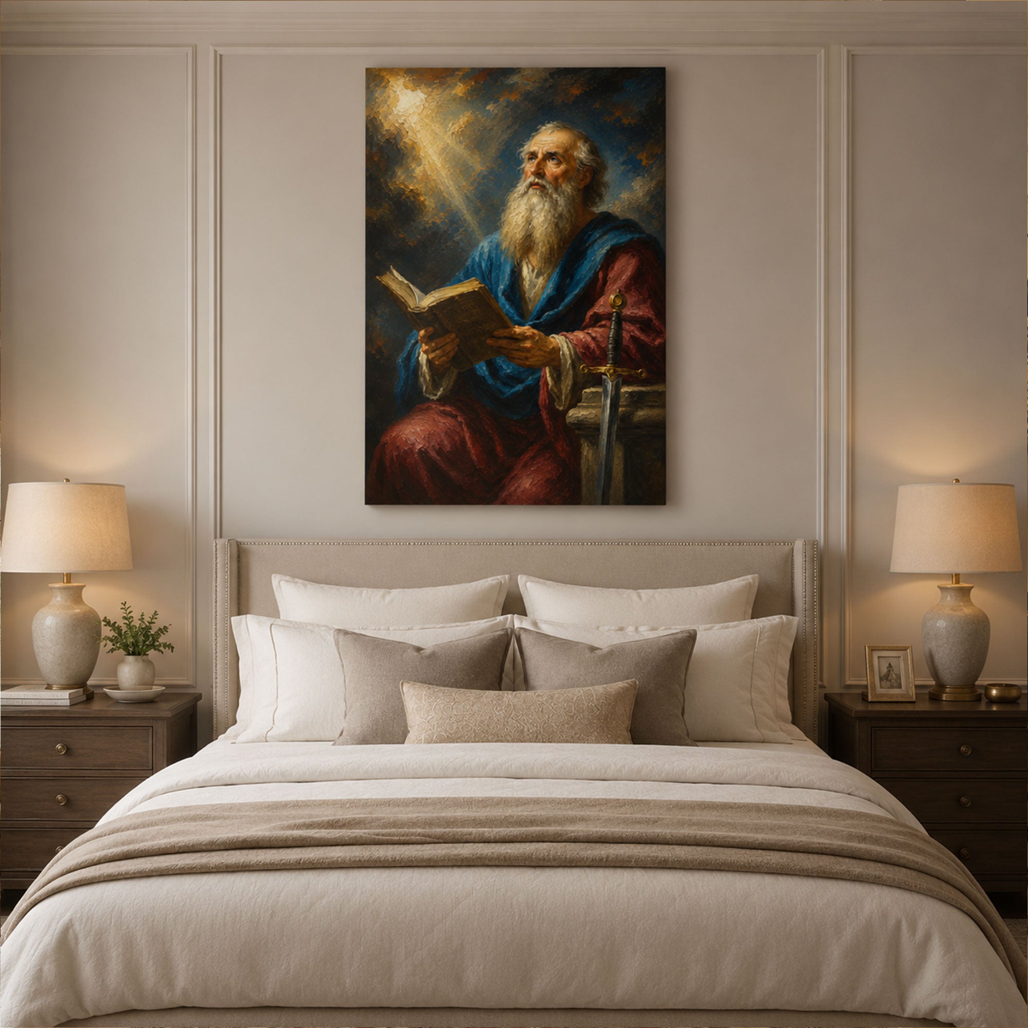 Saint Paul Apostle Canvas Print, Catholic Apostle Wall Art, Faith Home Decor Gift