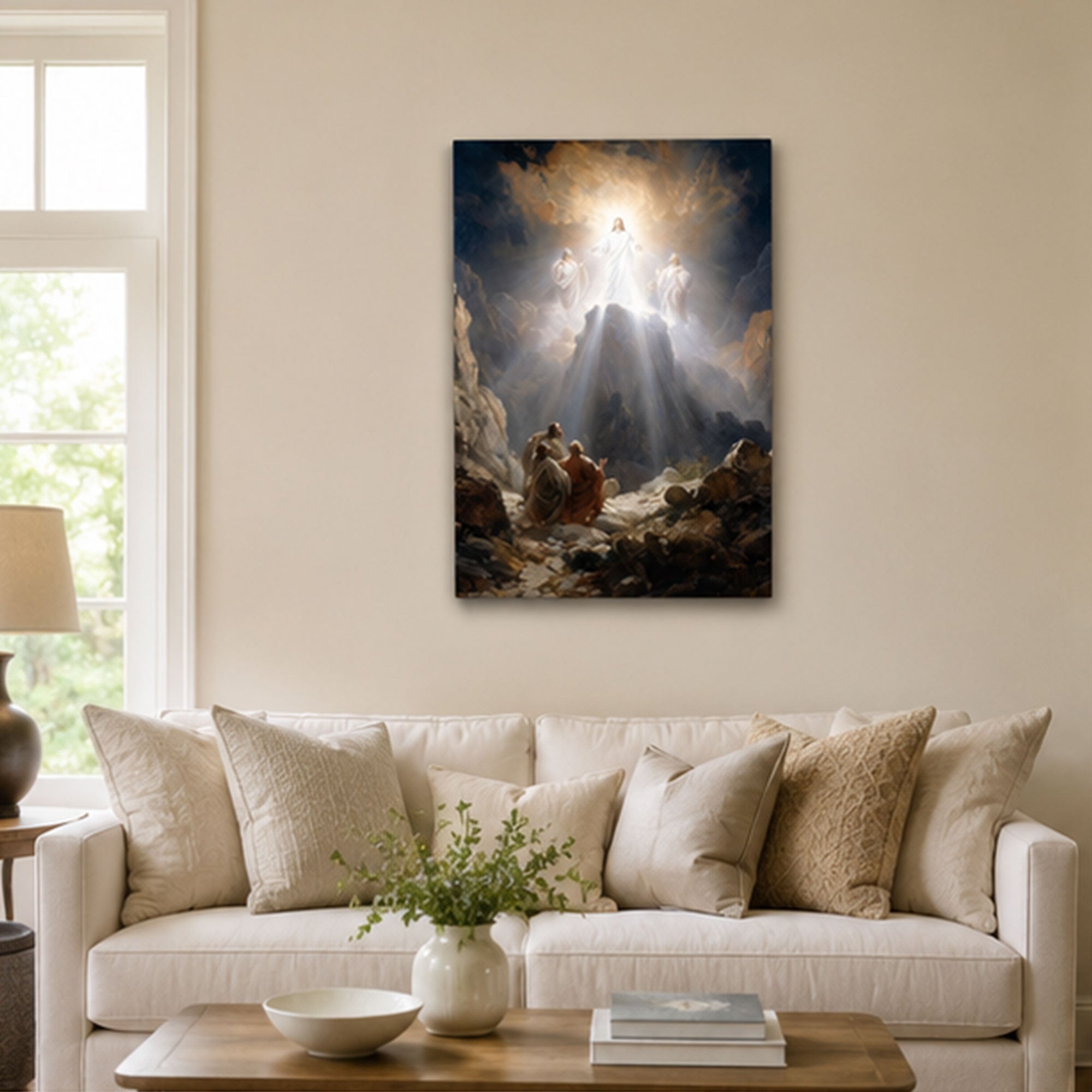 Transfiguration of Jesus Canvas Print for Christian Decor