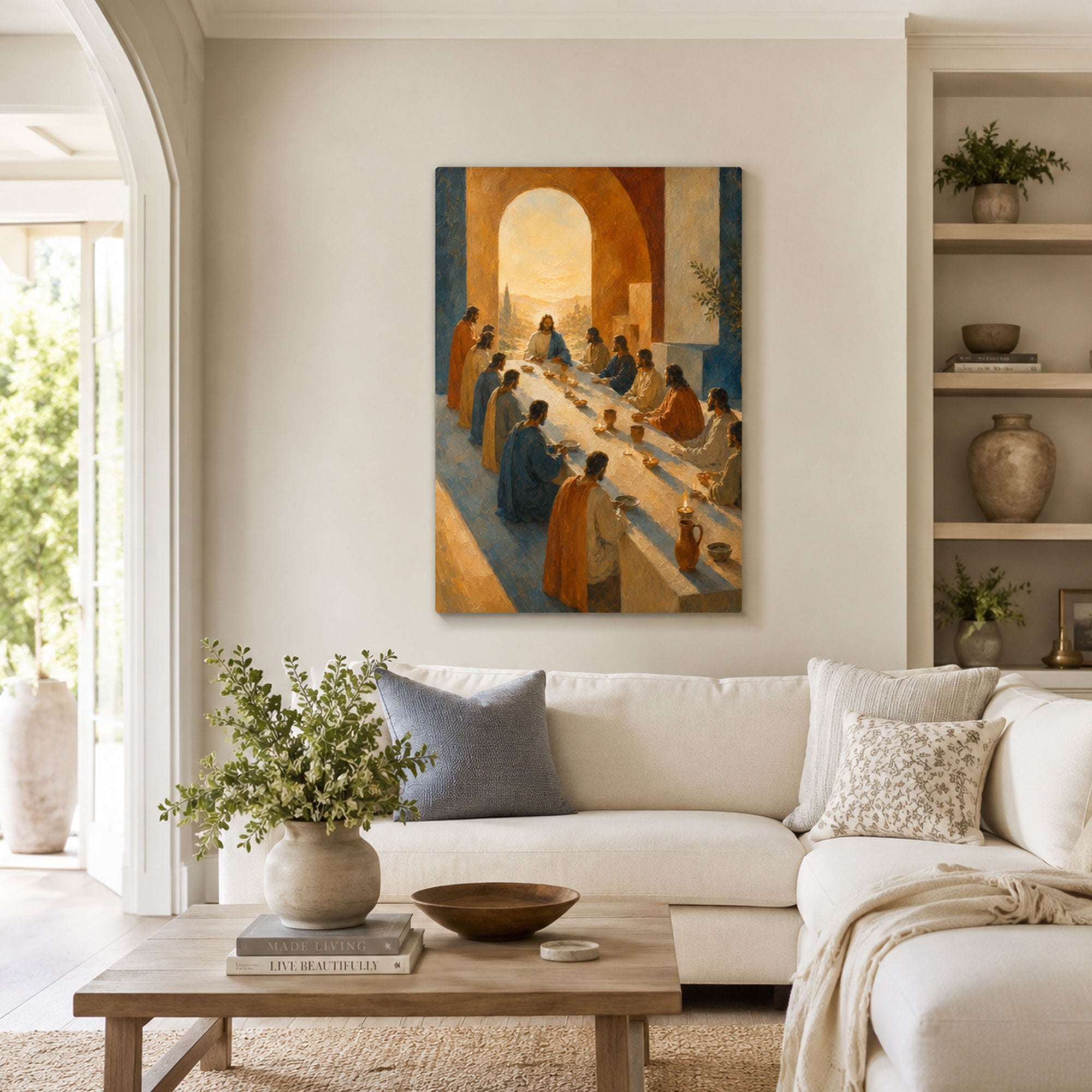 The Last Supper Jesus Canvas Print, Holy Communion Christian Wall Decor, Catholic Faith Gift
