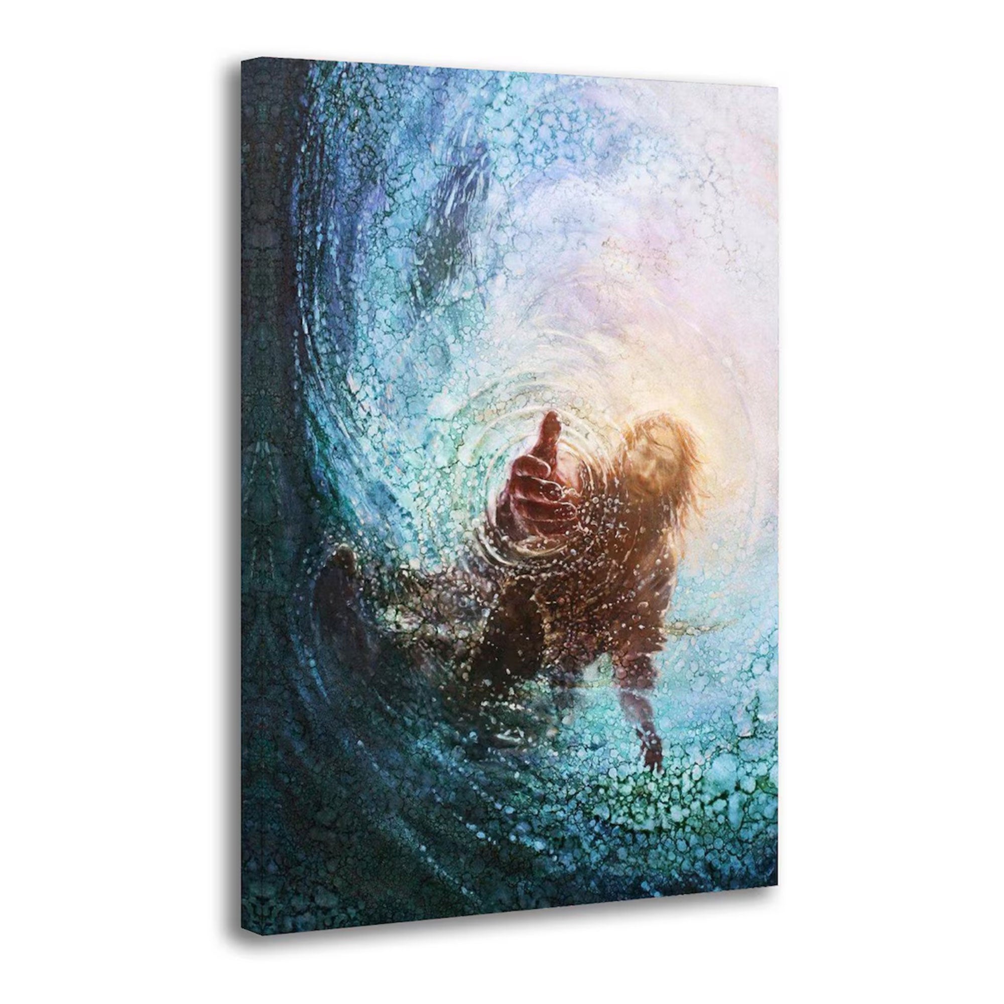 Jesus Christ Canvas Print, Hand of God Christian Wall Art, Faith Decor Gift