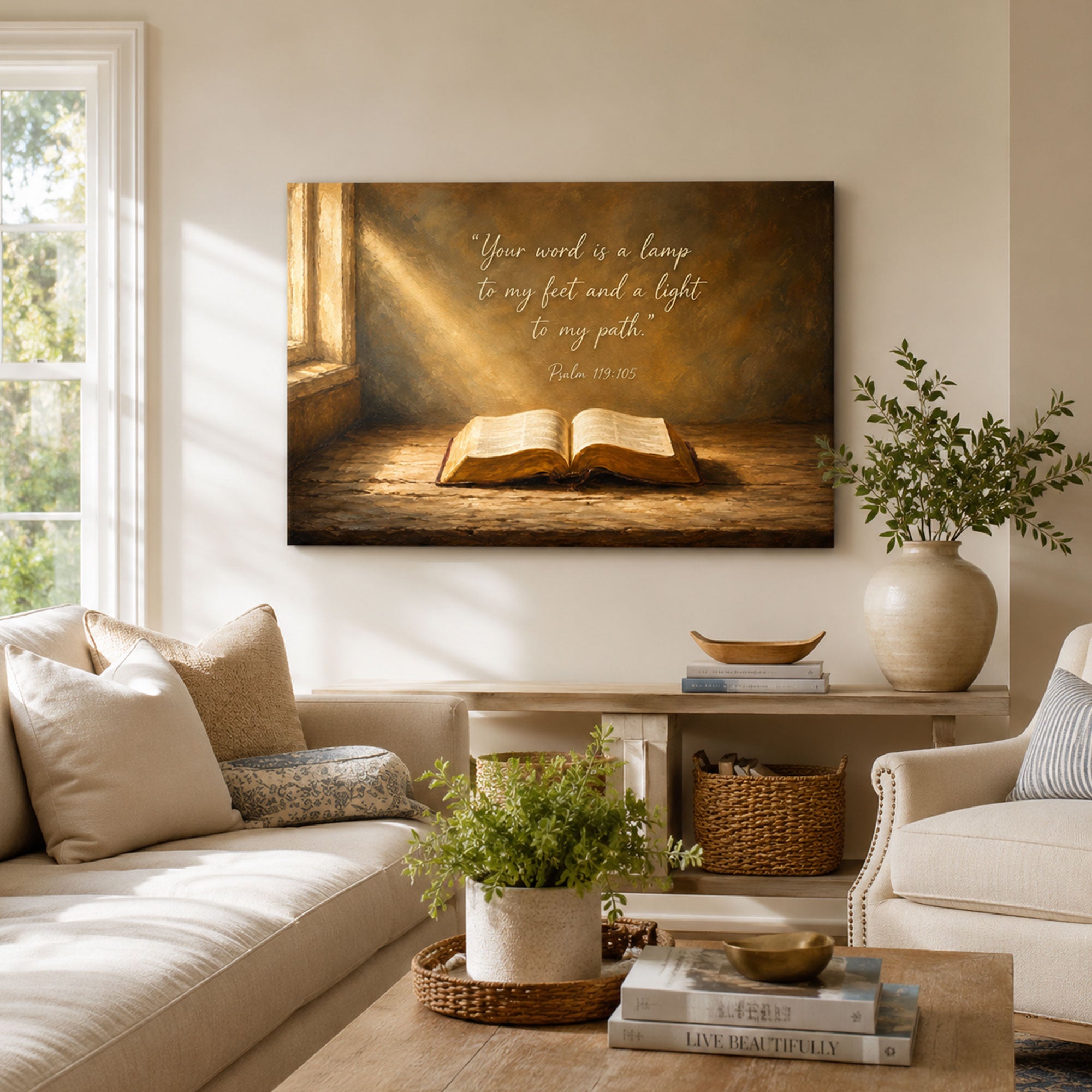 Personalized Bible Verse Canvas Print, Christian Home Decor