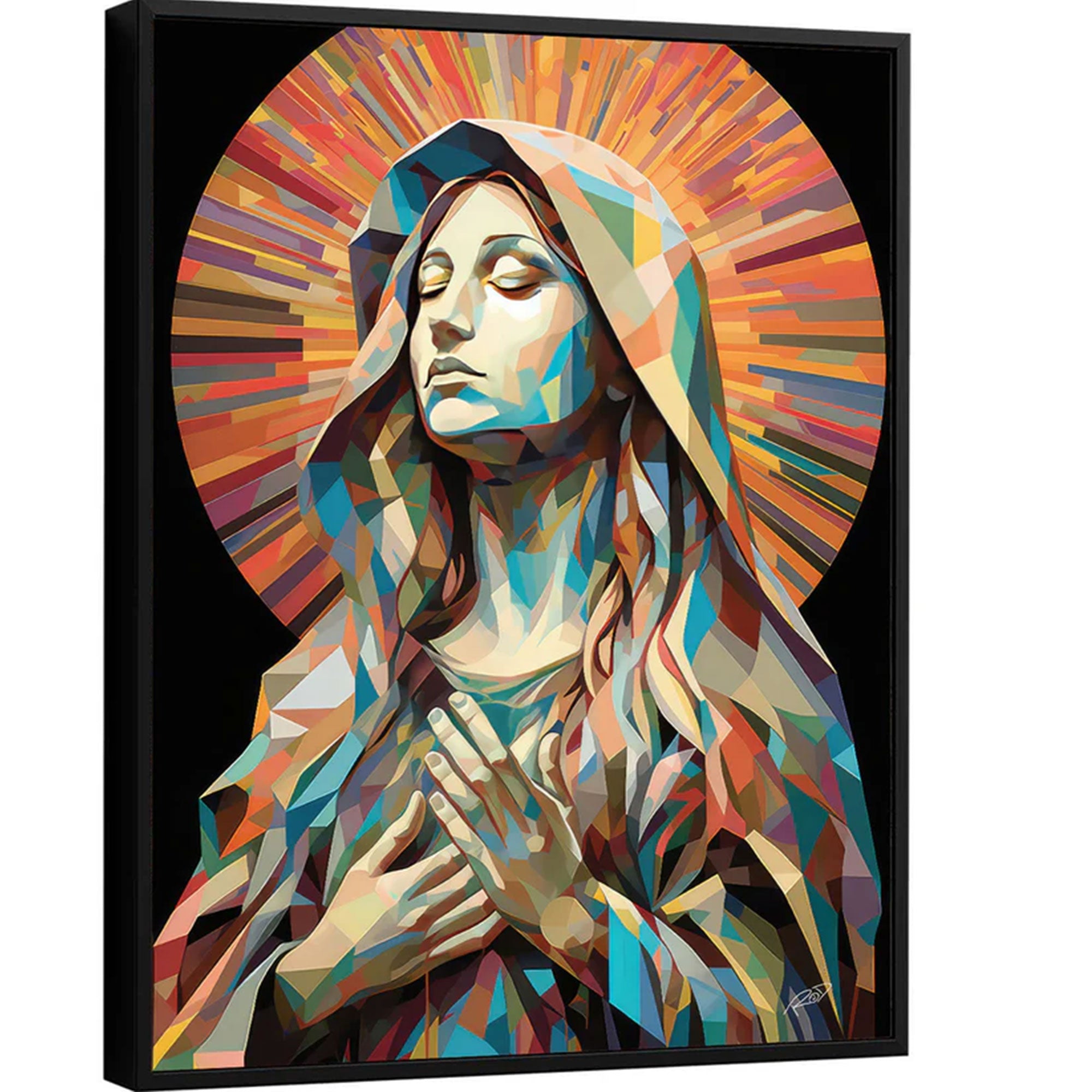 Mother Mary Canvas Print, Sacred Virgin Mary Wall Art, Catholic Blessed Mother Decor, Inspirational Faith Gift