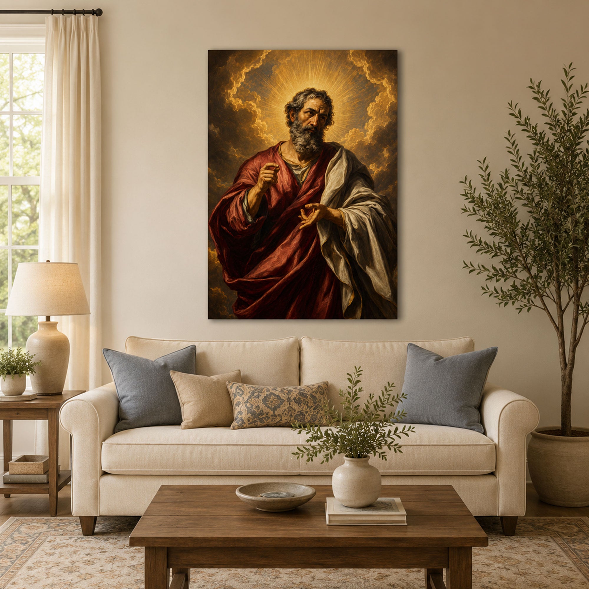 Saint Bartholomew the Apostle Canvas Print, Classical Catholic Wall Art