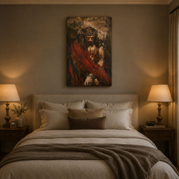 Jesus Crown of Thorns Canvas Print, Passion of Christ Christian Wall Art, Faith Home Decor Gift