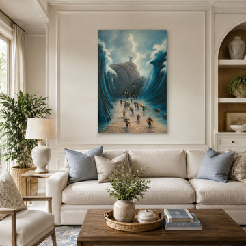 Exodus Red Sea Miracle Canvas Print, Christian Home Decor