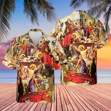 Hope in Jesus Hawaiian Shirt, Christian Faith Aloha Shirt, Religious Summer Shirt