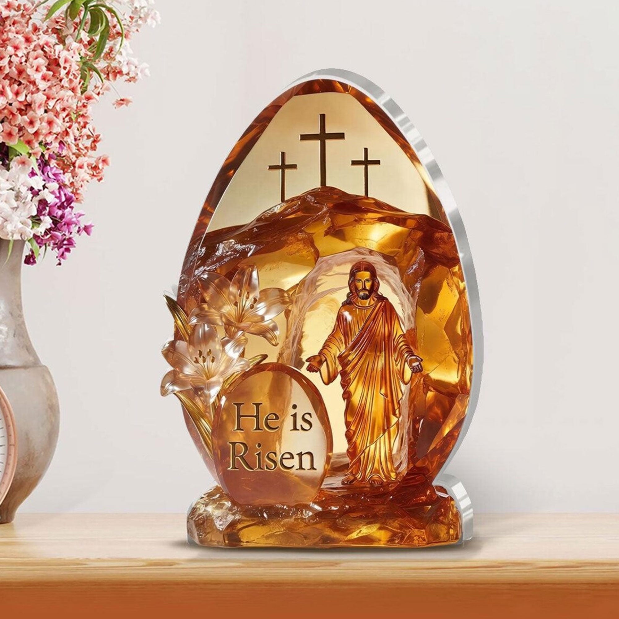 The Empty Tomb Custom Shaped Acrylic Plaque, Christian Resurrection Gift, Easter Faith Decor, Single-Sided 2D Flat Display