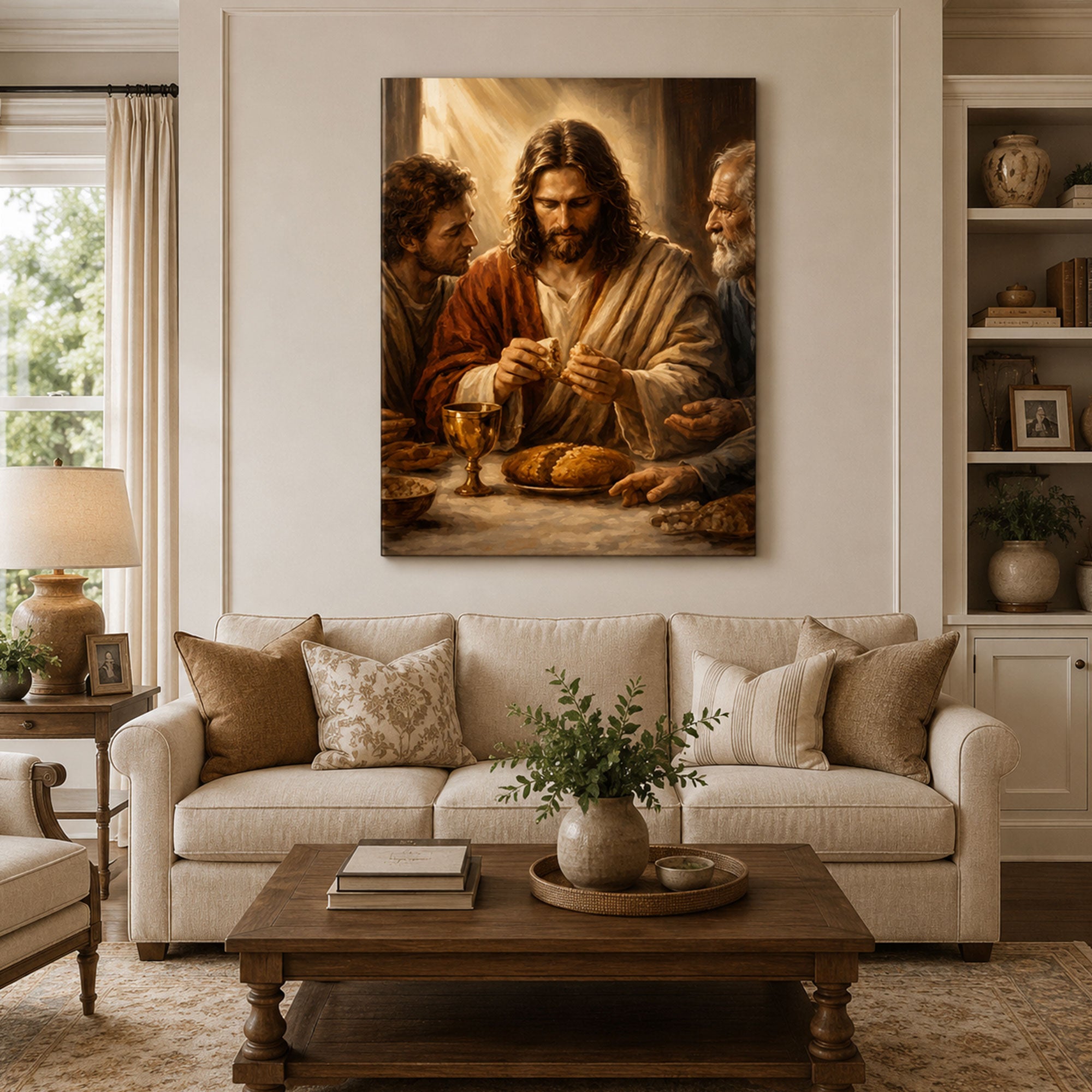 The Last Supper Canvas Print Jesus and Apostles Christian Wall Decor Religious Faith Home Art