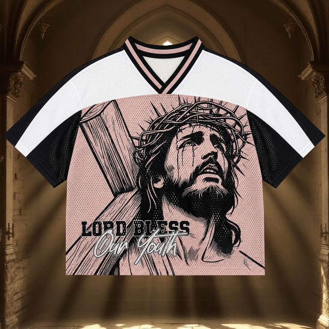 Personalized Lord Bless Our Faith Mesh Jersey, Custom Name and Number Christian Apparel
