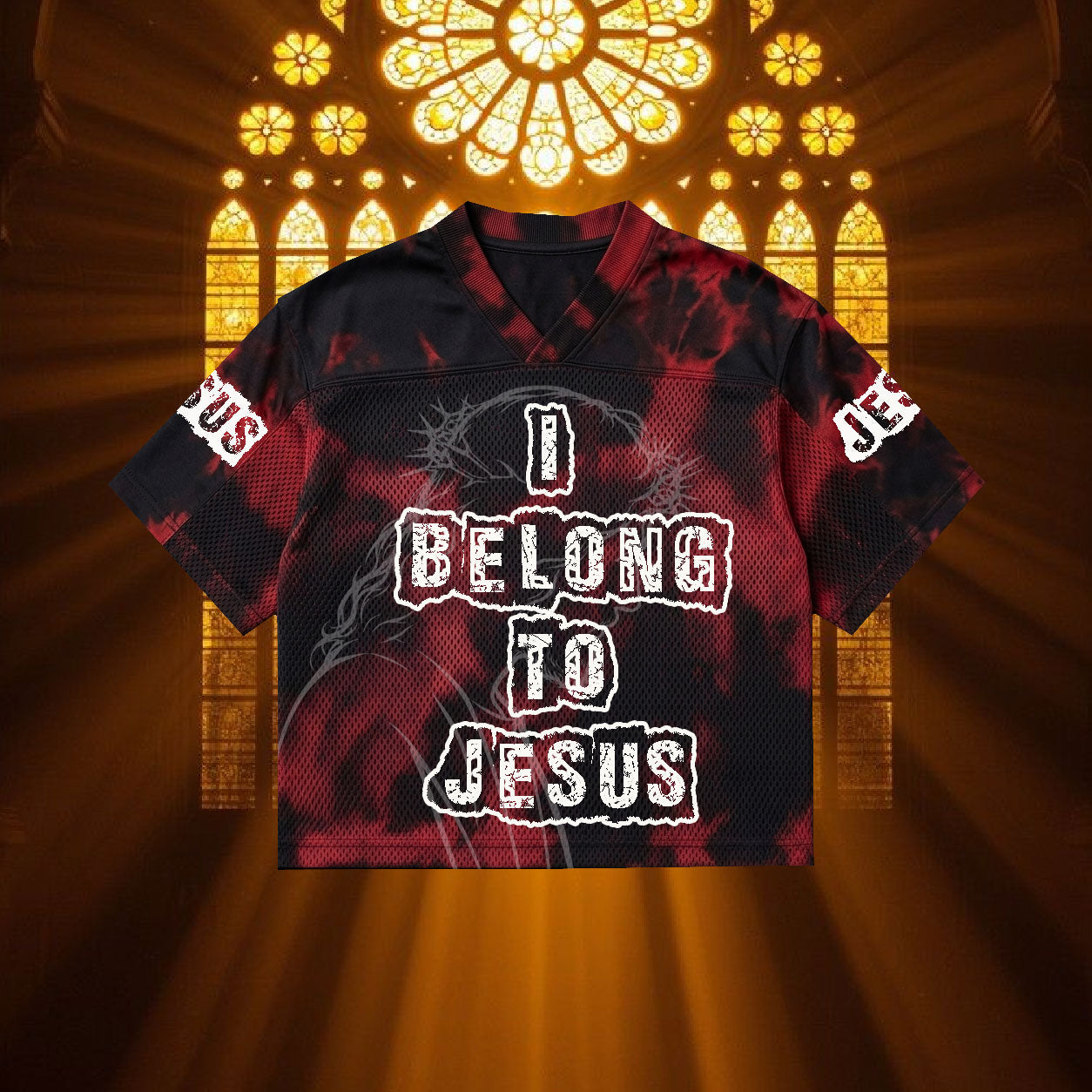 Personalized I Belong to Jesus Mesh Jersey, Custom Name and Number Christian Apparel