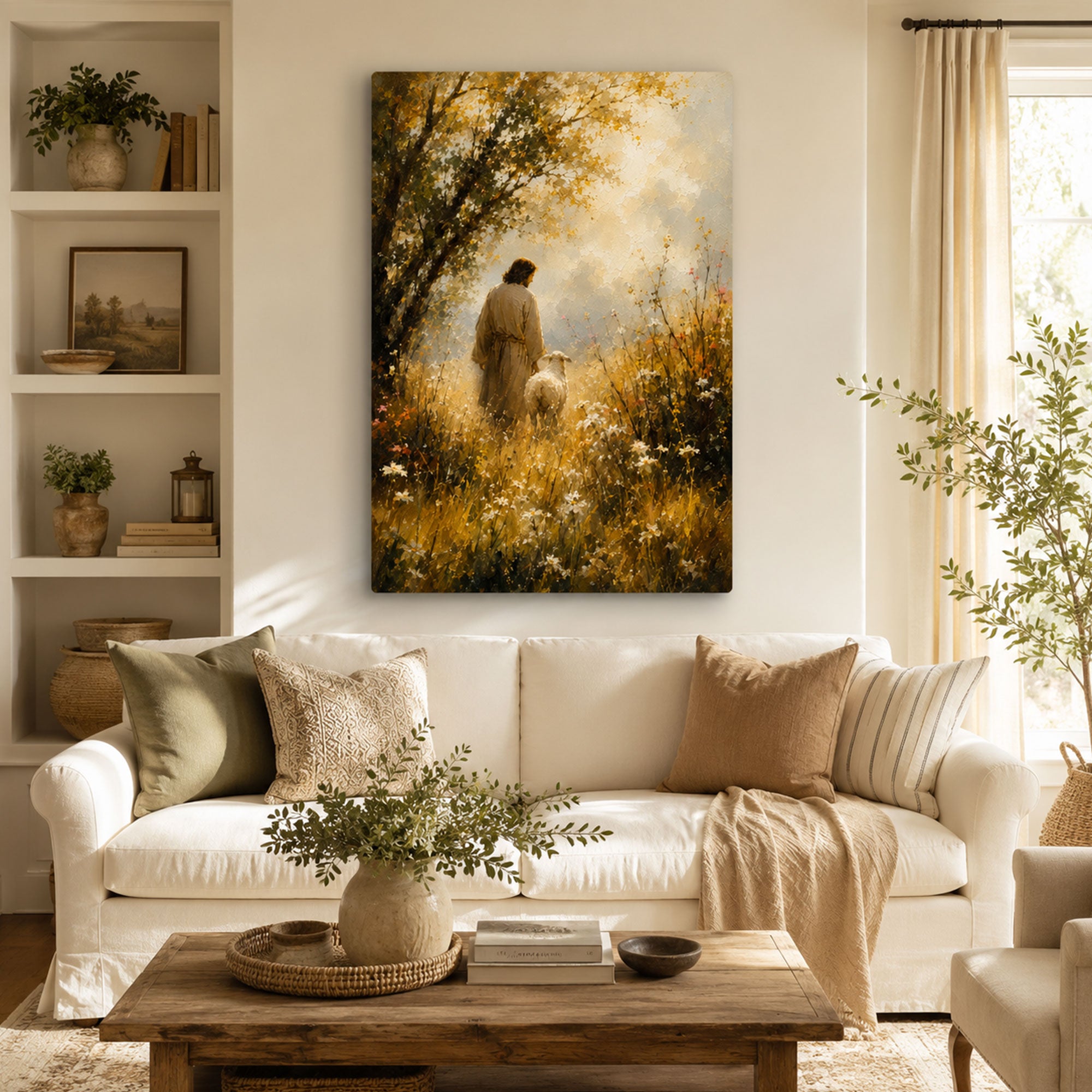 I Know My Sheep Jesus Canvas Print, Christian Home Decor