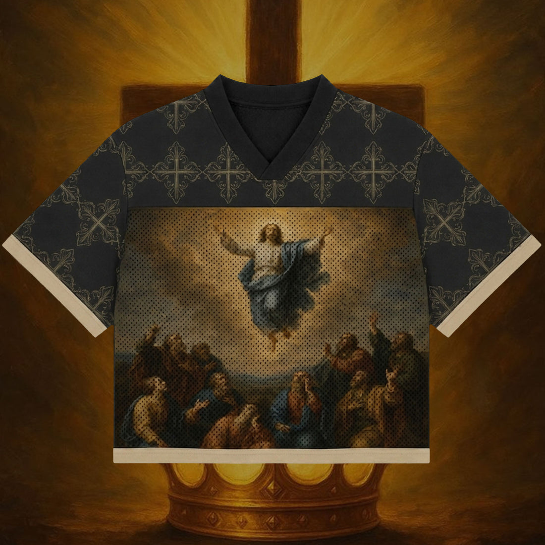 Ascension of Jesus Mesh Jersey, Catholic Christian Faith Apparel