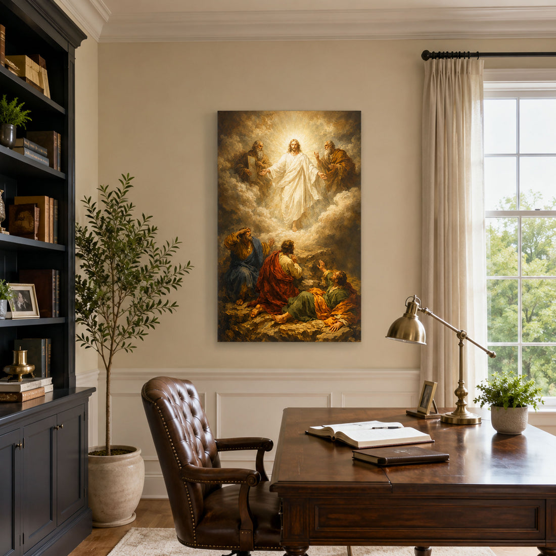Mount Tabor Biblical Scene Canvas Print, Christian Home Decor