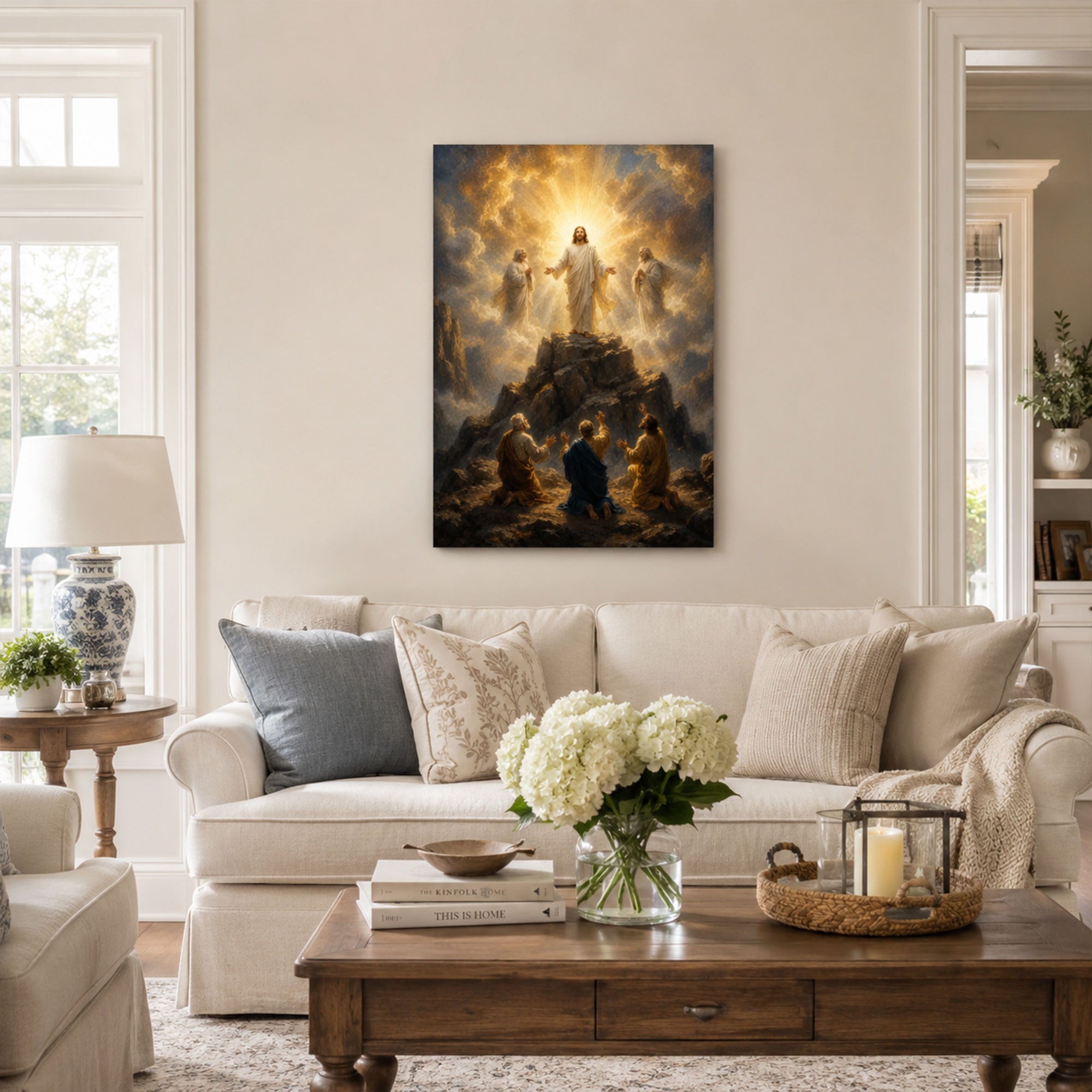 Transfiguration of Jesus Canvas Print, Christian Home Decor