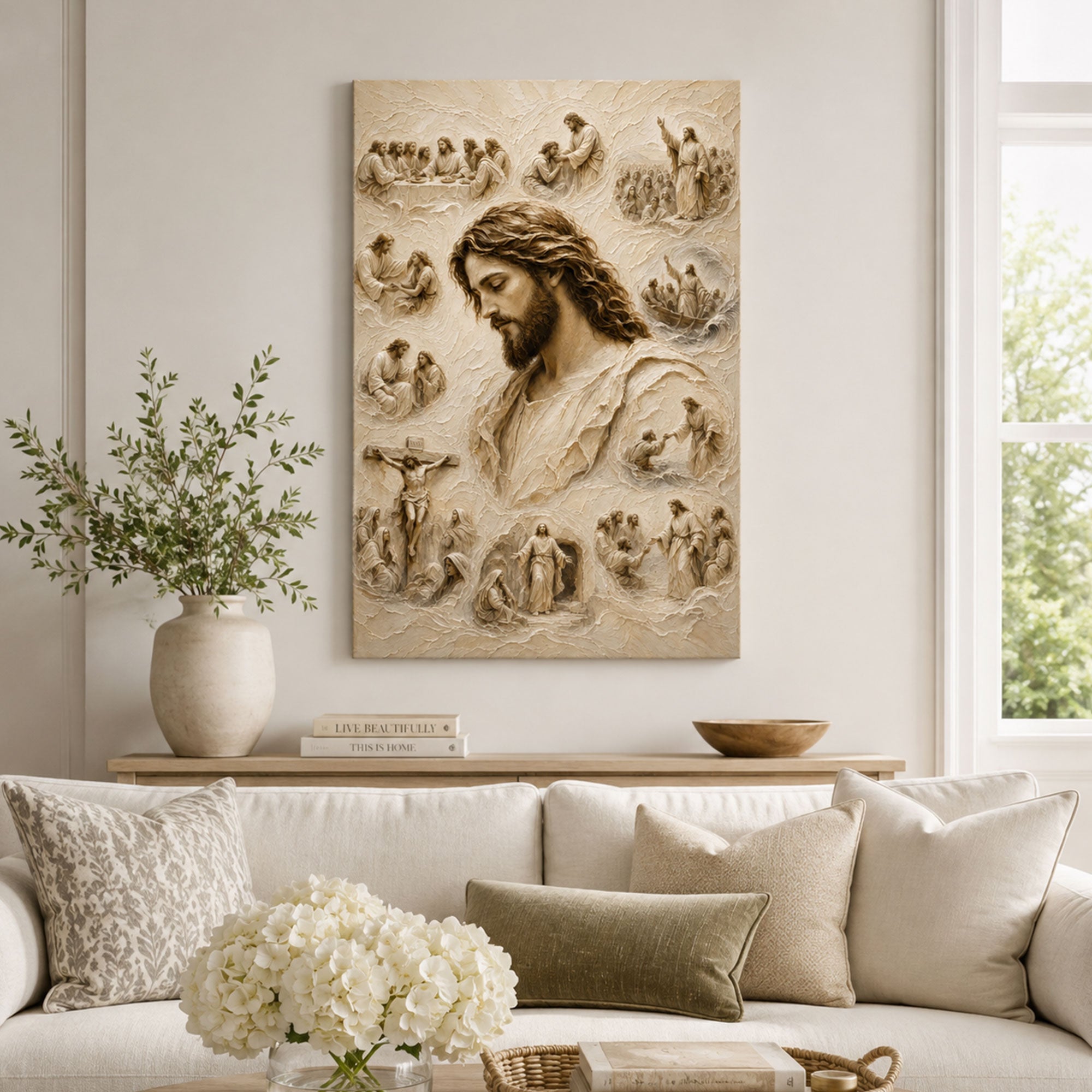 Life of Jesus Christ Canvas Print, Gospel Story Christian Wall Decor, Faith Gift