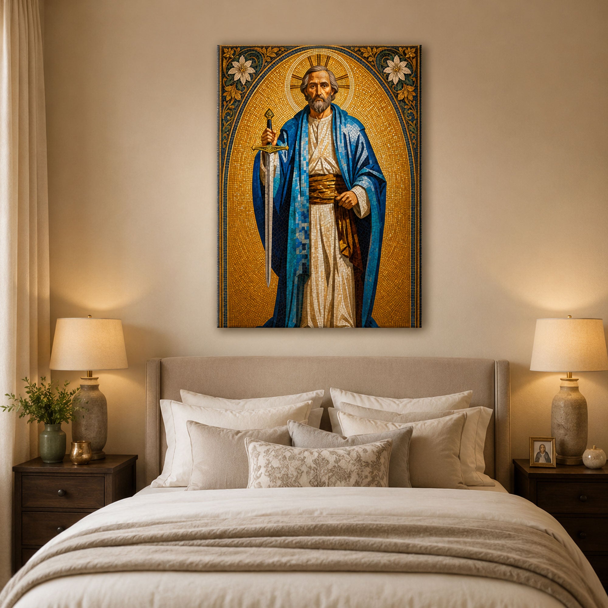 St. Paul the Apostle Canvas Print, Catholic Saint Wall Art, Faith Home Decor Gift