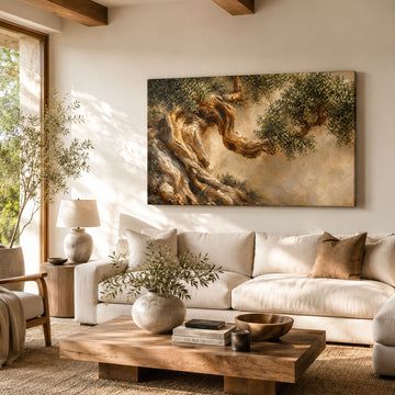 Ancient Olive Tree Canvas Print, Biblical Christian Wall Decor, Holy Land Faith Gift