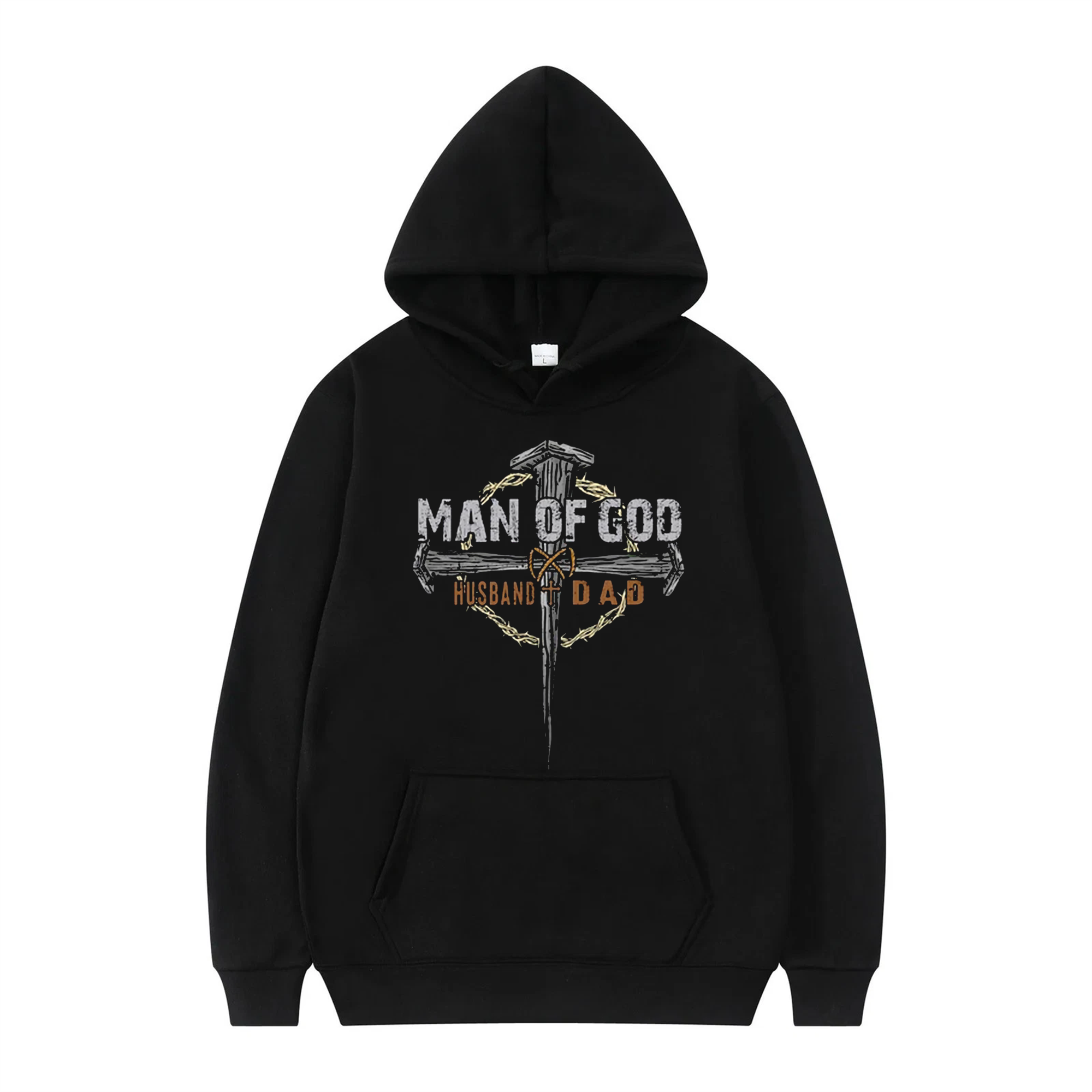 Man of God Dad Shirt, Christian Husband Father Tee, USA Flag Faith Gift, Father’s Day Gift