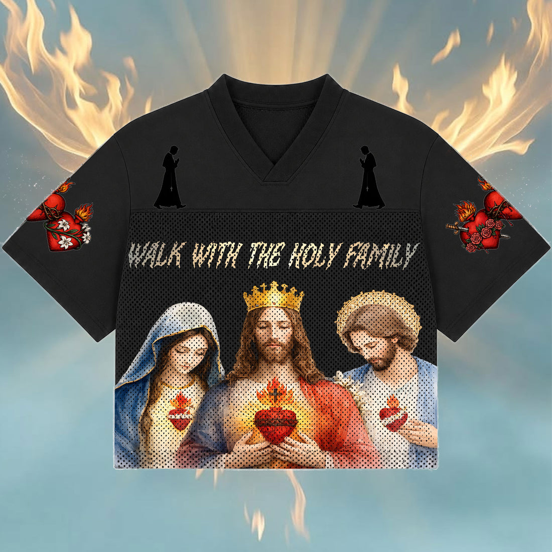 Personalized Holy Family Mesh Jersey, Custom Name and Number Catholic Apparel