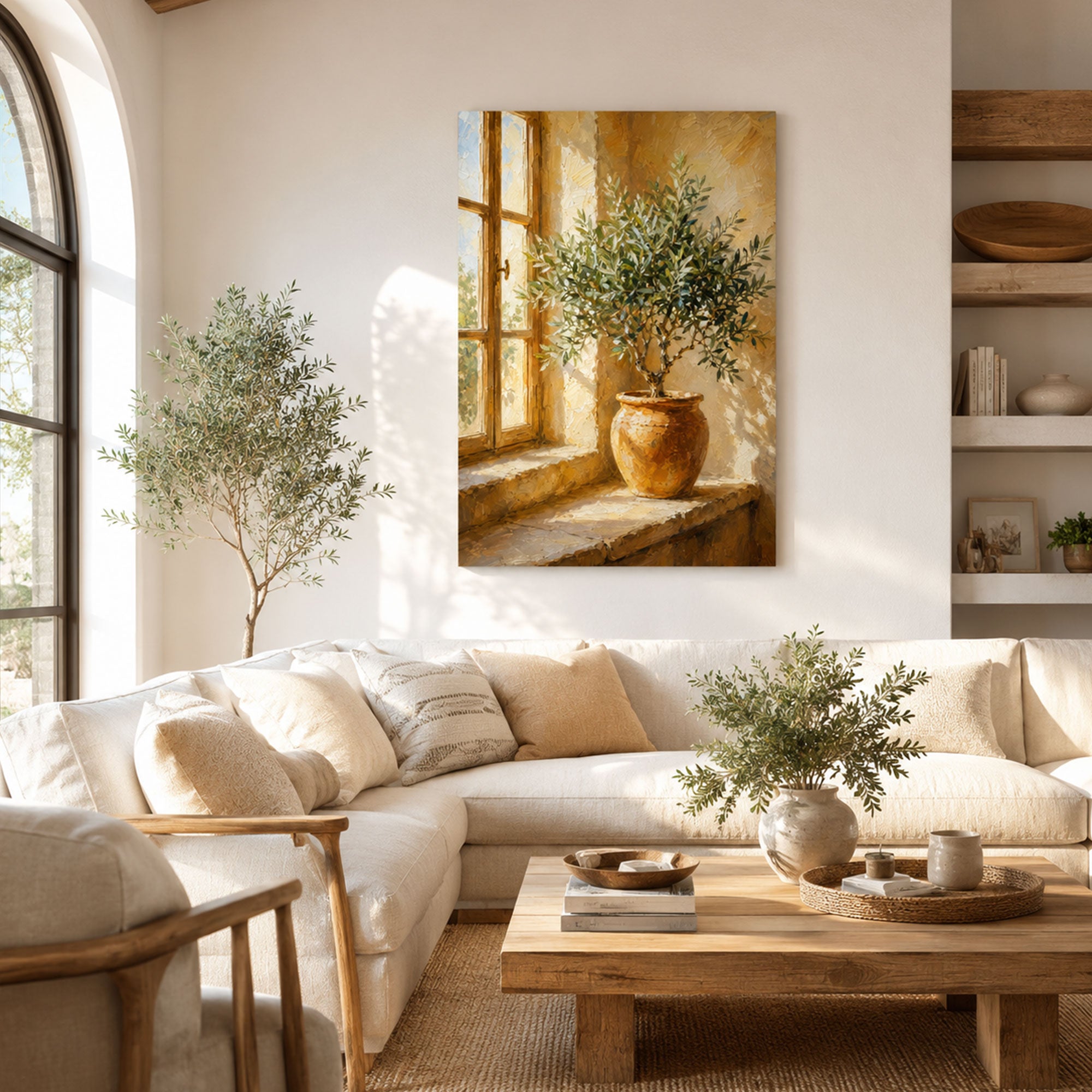 Biblical Olive Tree Canvas Print, Christian Wall Decor, Peace and Faith Home Gift
