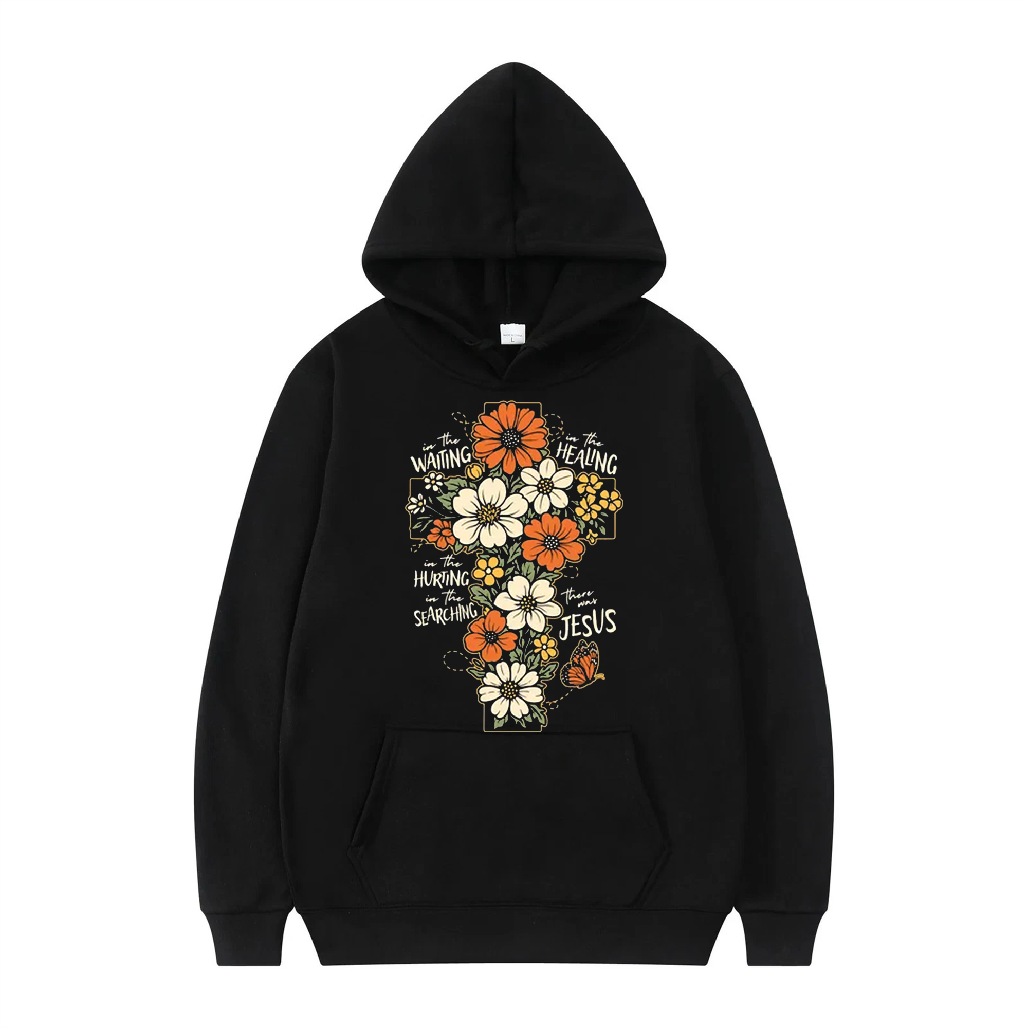 There Was Jesus Floral Shirt, Christian Faith Quote Tee, In the Waiting In the Healing Gift for Women