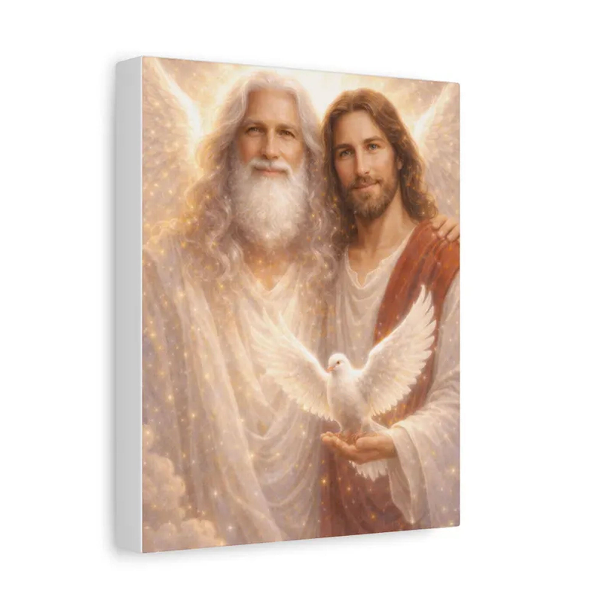 Holy Trinity Christian Wall Art, Spiritual Canvas Print, Religious Decor for Home Church