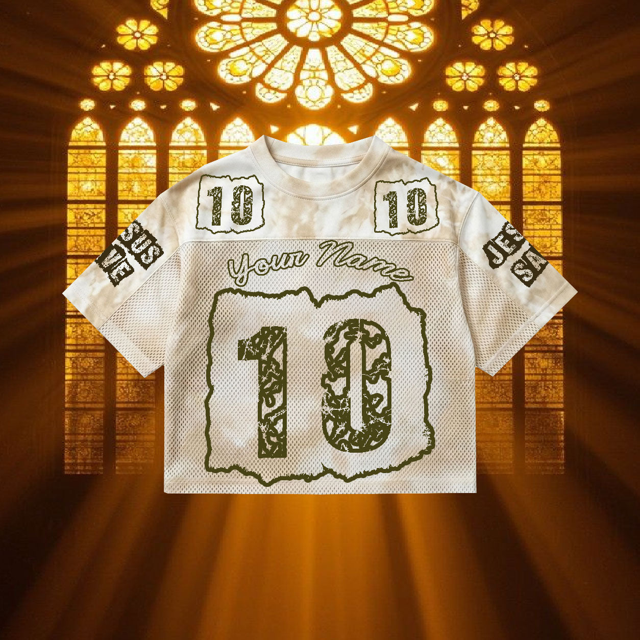 Personalized Jesus Save Me Mesh Jersey, Custom Name and Number Christian Apparel