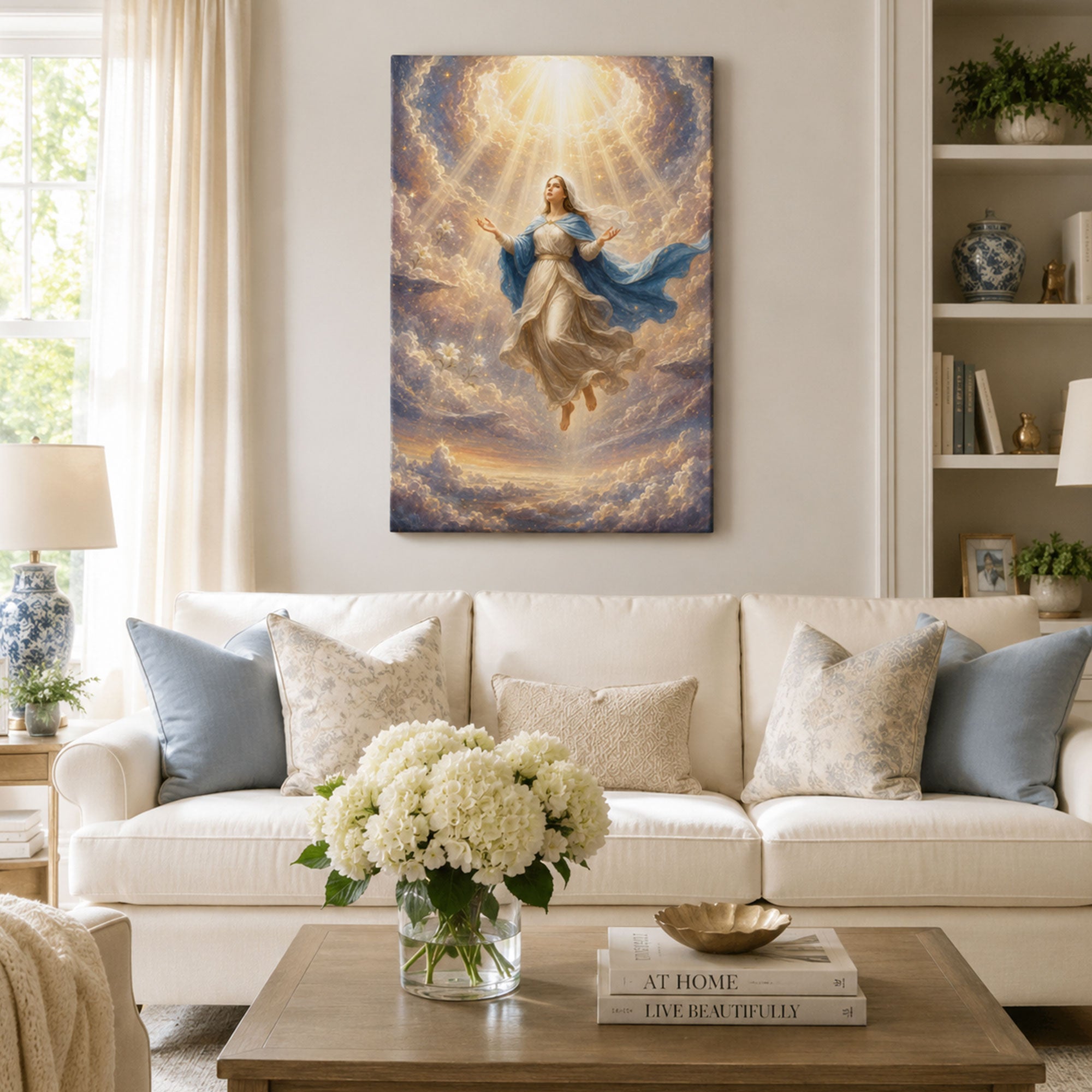 Assumption of the Virgin Mary Canvas Print, Catholic Home Decor