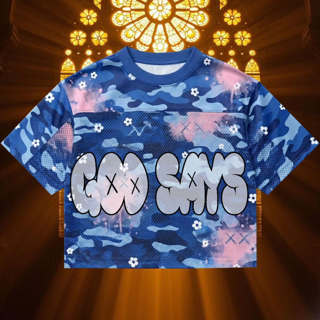 Personalized God Says Mesh Jersey, Custom Name Christian Affirmation Apparel