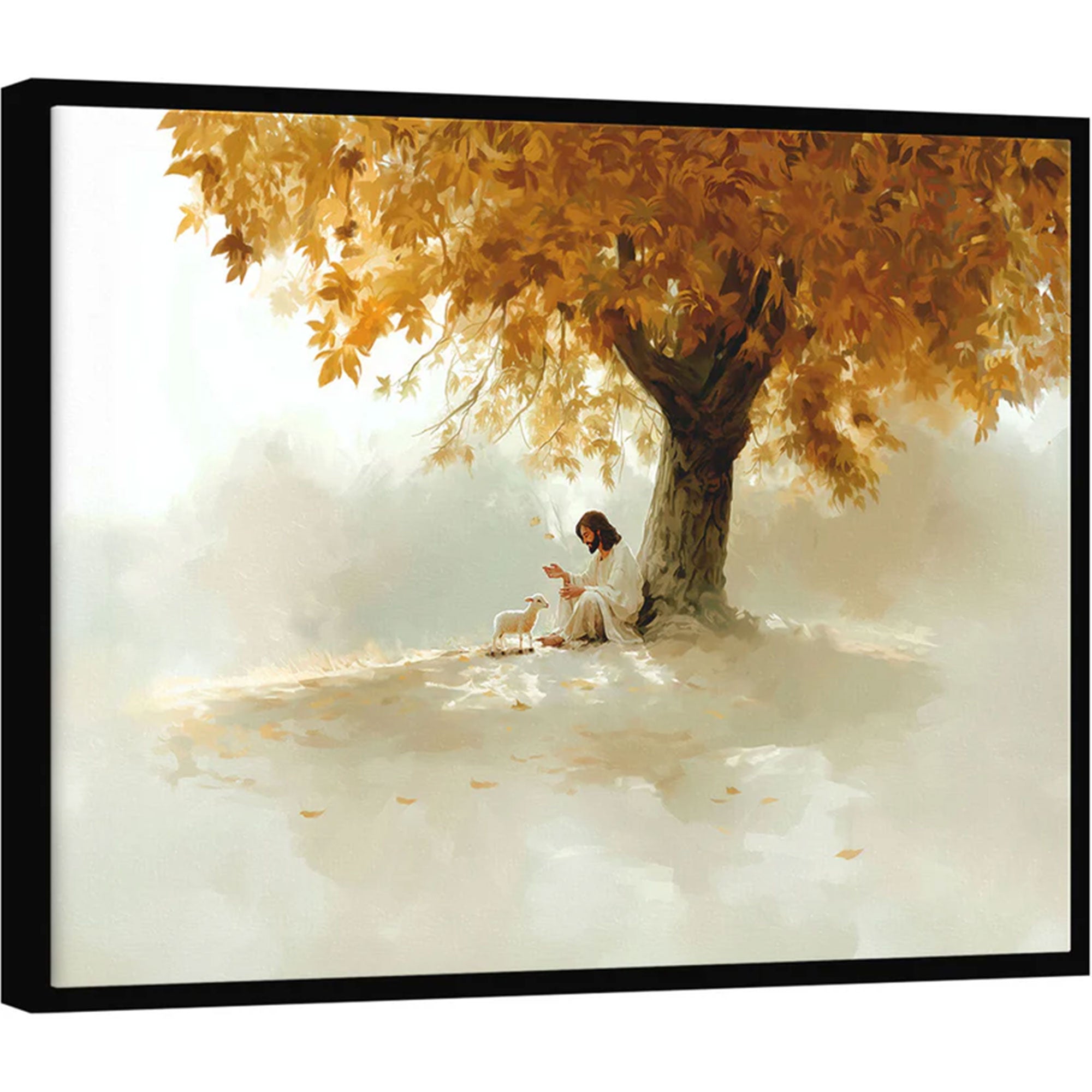 Christ’s Welcome Canvas Print, Jesus Open Arms Wall Art, Christian Faith Decor, Inspirational Religious Artwork