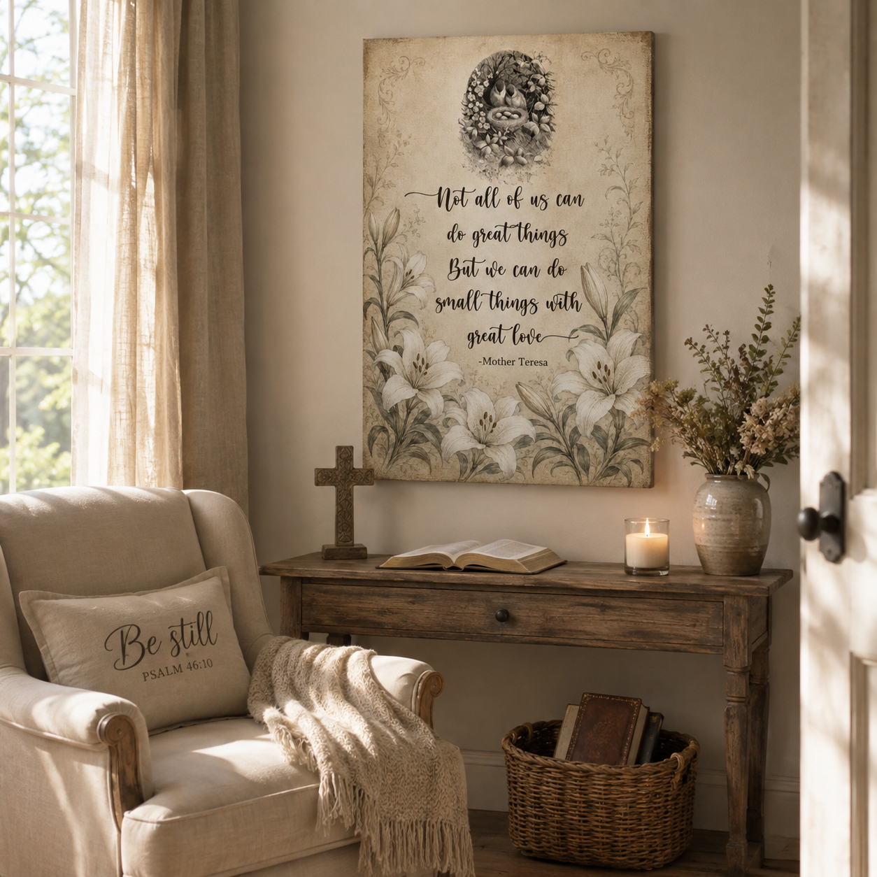 Mother Teresa Canvas Print - Not All Of Us Can Do Great Things