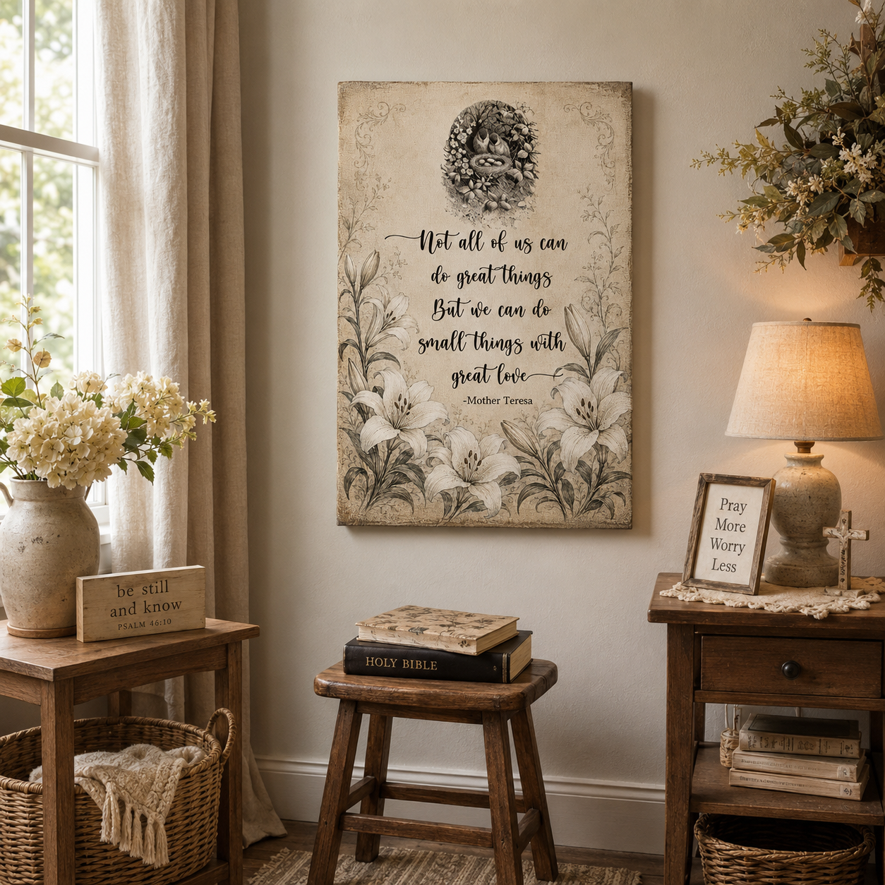 Mother Teresa Canvas Print - Not All Of Us Can Do Great Things
