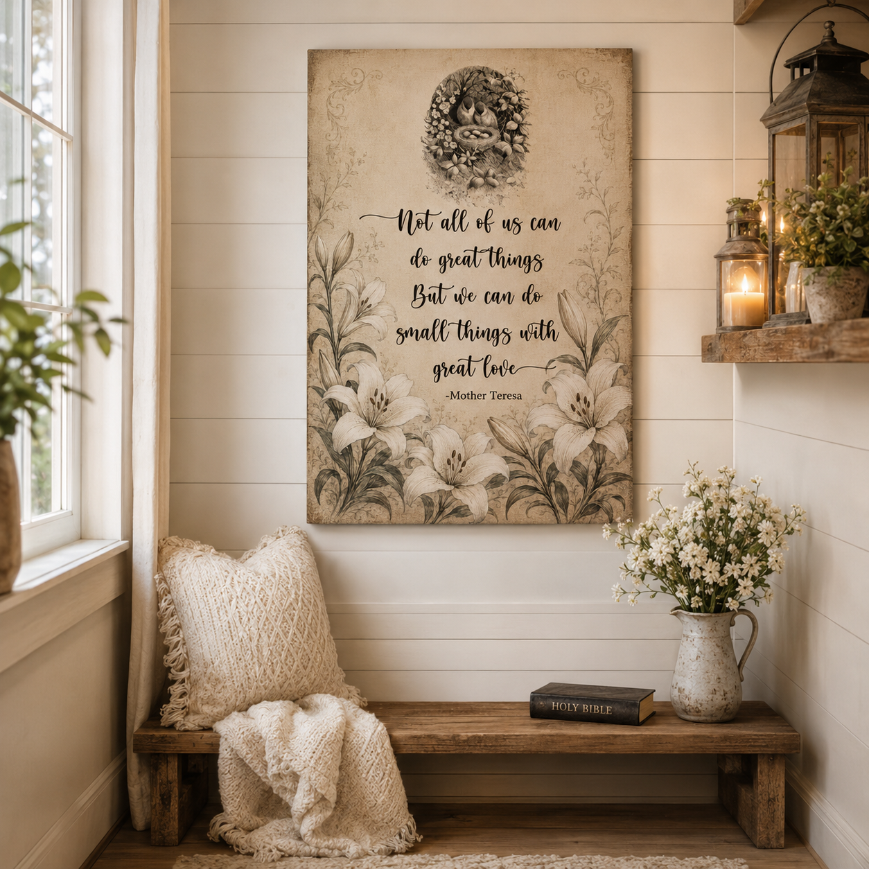 Mother Teresa Canvas Print - Not All Of Us Can Do Great Things