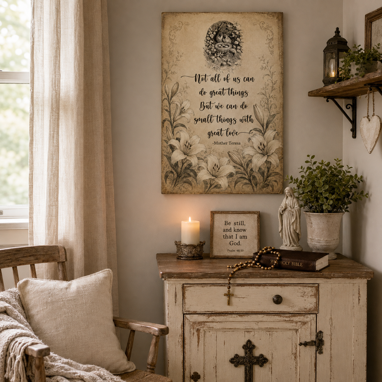 Mother Teresa Canvas Print - Not All Of Us Can Do Great Things