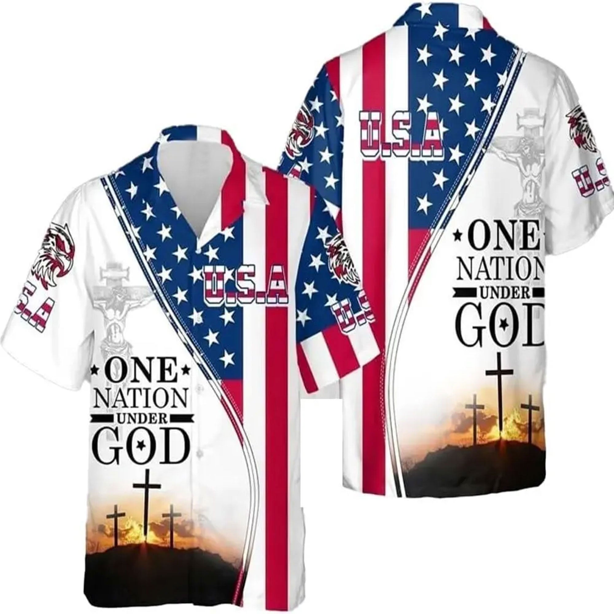 America 250th Anniversary Hawaiian Shirt, 250 Years of Freedom Aloha Shirt, Patriotic USA Shirt